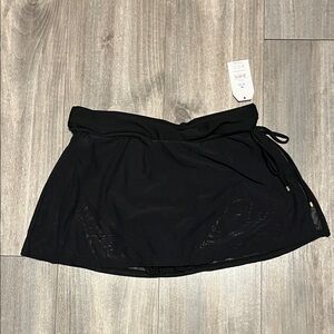 Time and Tru Black Swim Skirt with Drawstring